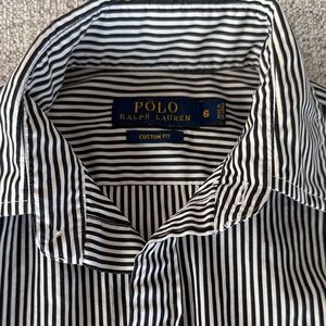 Polo by Ralph Lauren Women’s Shirt in Black and White Stripes